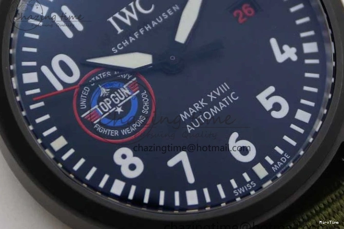 MIROTIME 0219 Packable Mark XVIII ‘TOPGUN SFTI’ Ceramic M+F Best Edition Black Dial on Green Nylon Strap 7048